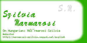 szilvia marmarosi business card